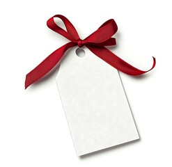 Gift tag with red ribbon (1)