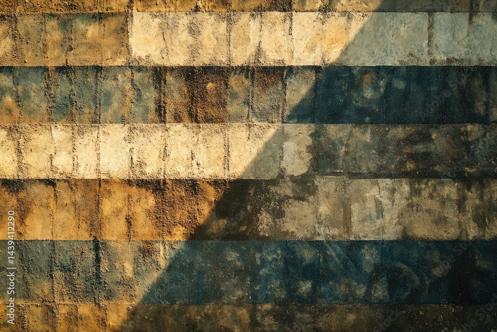 Poster striped textured ground, possibly construction site, showing variations in color and material.