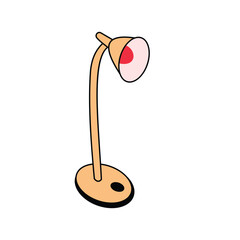 Vector Illustration of Learning Lamp Design.