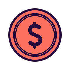 Dollar money coin icon
