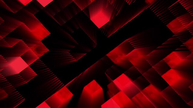 Red futuristic blocks, Dynamic abstract motion background