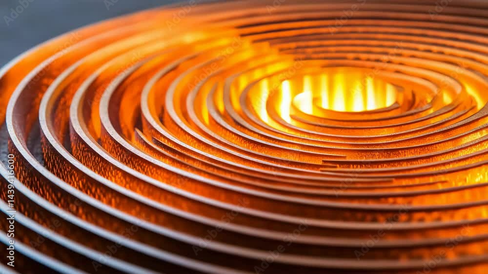 Poster enchanting spiral of light creating a mesmerizing glow in a dark background captivating the eye