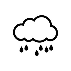 Clouds with Rains Icon for Weather & Nature Designs