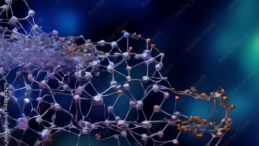 Poster abstract 3d molecular structure animation
