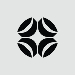 New Technology Logo Design with Abstract Digital Elements - Vector Illustration