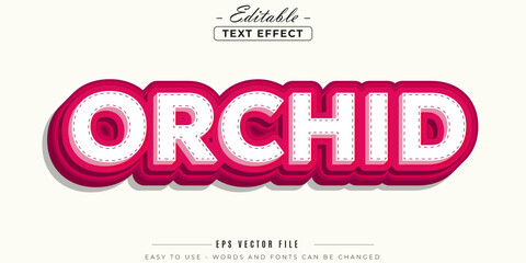 Orchid text style, editable text effect.