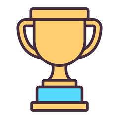 Trophy icon for success achievement and award concepts
