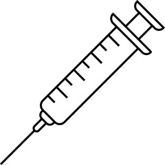 Syringe icon Injection Medical illustration.