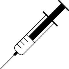 Syringe icon Injection Medical illustration.