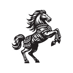 Knight Horse Logo – Armored War Steed Icon for Branding