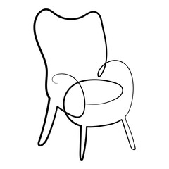 Minimalist Furniture Continous Line Drawing