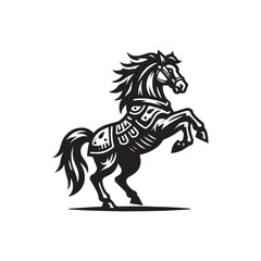 Knight Horse Logo – Armored War Steed Icon for Branding