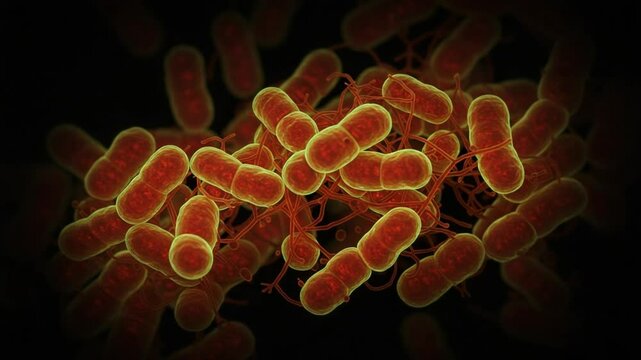 Microscopic World: A Close-Up View of Bacteria Colony