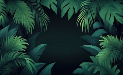 Lush Tropical Leaves Background