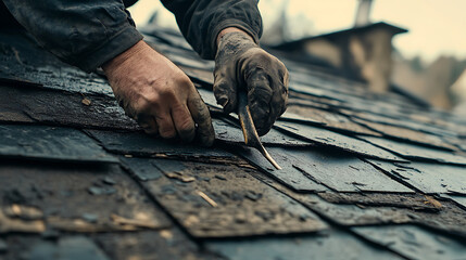 Roof Repair with Slate Tiles