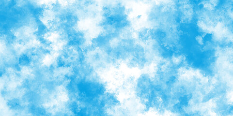 Abstract Watercolor shades blurry and defocused Cloudy Blue Sky Background, White cloud on blue sky background, modern creative themes beautiful concept art, Grunge light sky blue shades watercolor .