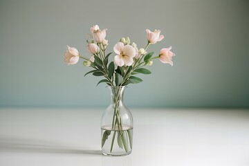 Snapdragon flower vase on a white background