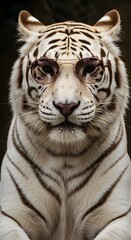 White Tiger with Glasses: A Curious Portrait