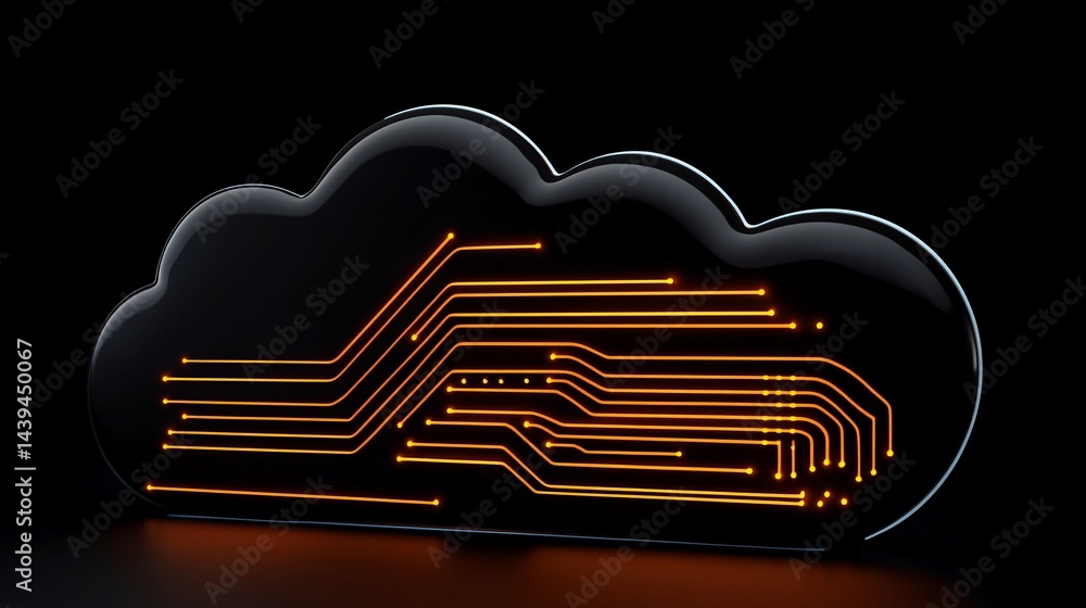 Aufkleber cloud computing technology, digital circuit board design