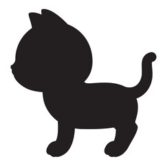 横向きの猫のシルエット