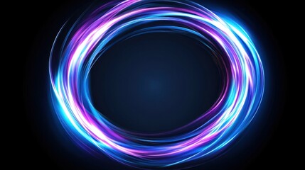 Abstract circular light trails