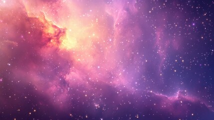 Naklejka premium A soft pastel flower template with minimal cartoon animals around the border, sparkling stars in the background, dreamy atmosphere