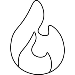 Hand Drawn Fire Outline