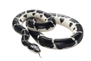 Silent Killer: Unveiling the Common Krait Isolated On White Background.