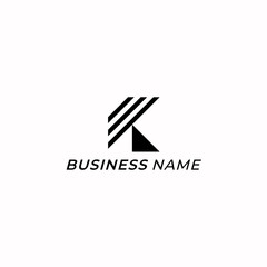 design logo creative line letter K