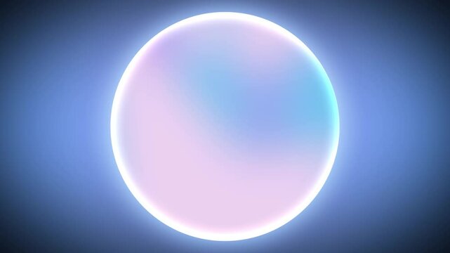 White glowing circle on a blue background. Perfect for abstract designs, technology concepts, business presentations, web graphics, and futuristic themes.