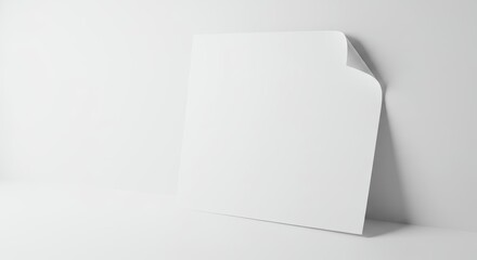 Blank Summer Document Folder on a Minimalist Background  