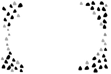 モノクロ三角小石シンプルフレーム