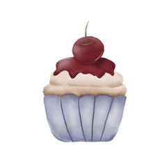 cupcake with cherry
