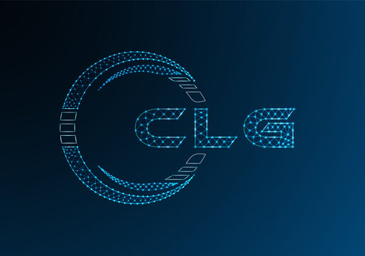 CLG low poly letter logo vector design. CLG lower poly logo design.