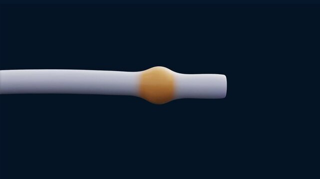 the ball fits through a narrow pipe
