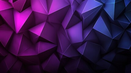Naklejka premium Abstract 3D polygonal background in vibrant purple and blue hues