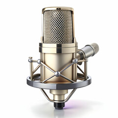 condenser microphone on white background