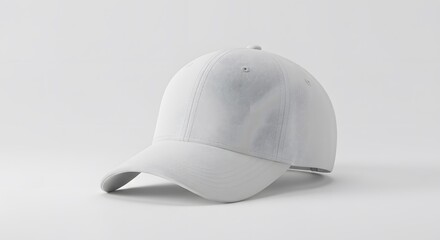 Fototapeta premium White Baseball Cap: Clean Mockup for Design Integration