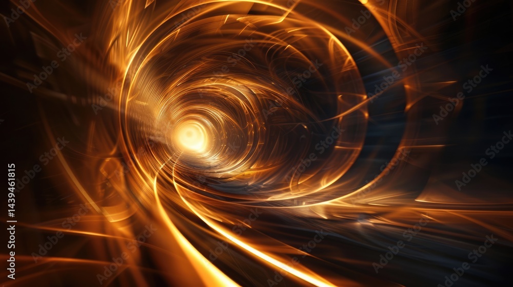 Poster this captivating abstract image showcases a dynamic vortex of light, swirling through darkness. perf