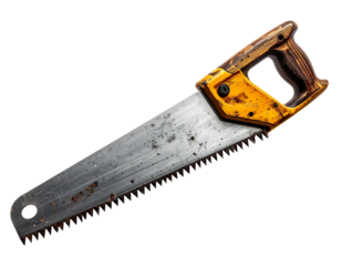 Rusty Hand Saw Close-Up