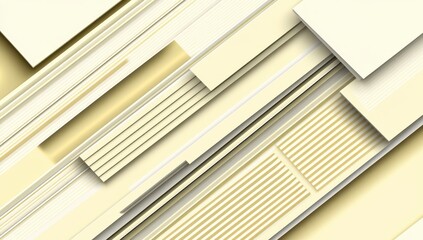 Abstract geometric design featuring layered, light beige shapes and lines