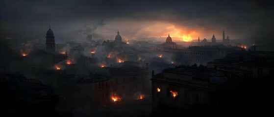 Desolate City at Dusk