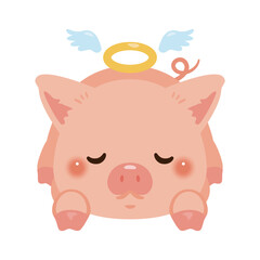 亡くなったブタのイラスト