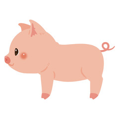 ブタの横向きイラスト