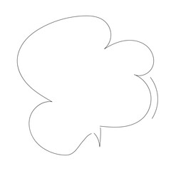 Simple black hand written speech bubble