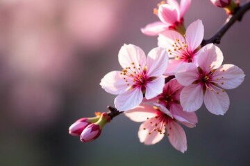 Delicate pink sakura blossoms, intricate branch pattern, pattern, japanese, floral pattern