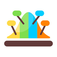 Bell Curve Graph Icon