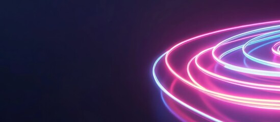Naklejka premium Abstract Neon Circles