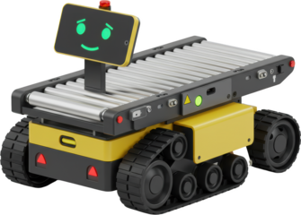 Automated Conveyor Robot Smart Yellow Warehouse Delivery Bot Industrial Machine