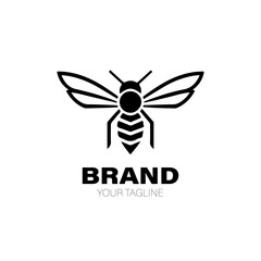 Hornet Logo. Hornet Logo Design. Hornet Logo Brand. Hornet Logo Vector Design Isolated on White Background